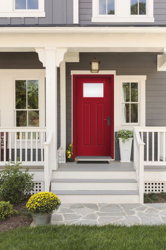 Impact Front Door – Florida Residence Impact entry door installed on a Florida residence by Storm Protection Pros