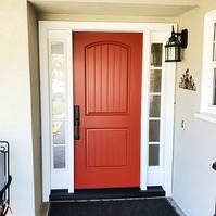Impact Entry Door – Coastal Home Impact entry door on a coastal Florida home by Storm Protection Pros